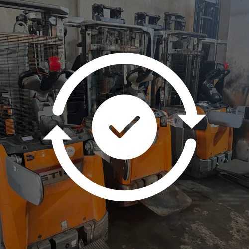 Complete refurbishment of damaged forklifts